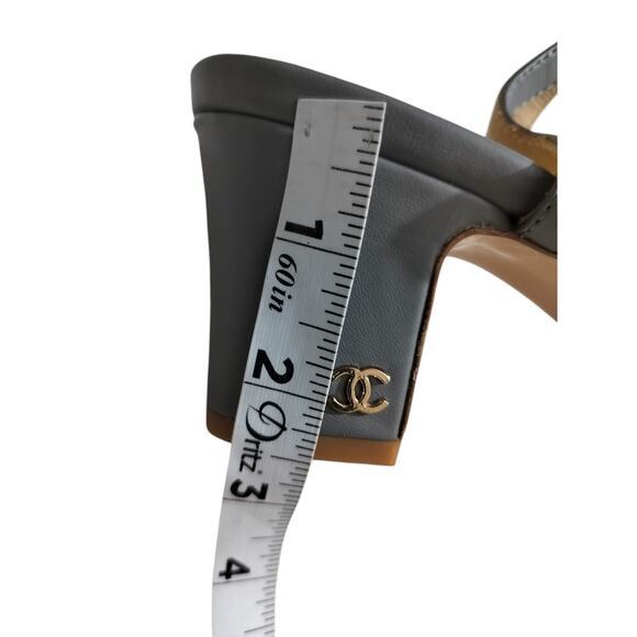 Channel womens two tone slingback heels shoes size 7 - Picture 8 of 13